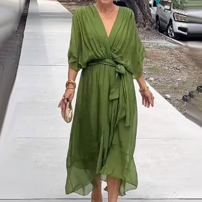 Robe d'Été Midi Fluide pour Femmes - Chic et Confortable
