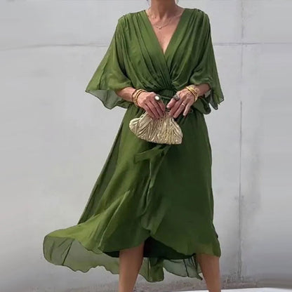 Robe d'Été Midi Fluide pour Femmes - Chic et Confortable