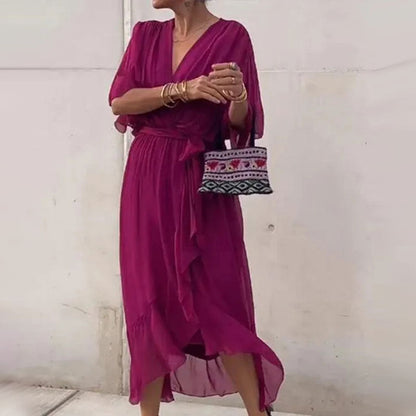 Robe d'Été Midi Fluide pour Femmes - Chic et Confortable