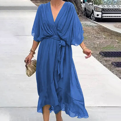Robe d'Été Midi Fluide pour Femmes - Chic et Confortable