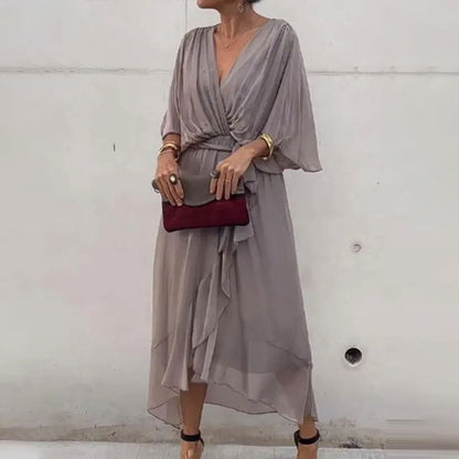 Robe d'Été Midi Fluide pour Femmes - Chic et Confortable