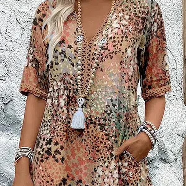 Robe Florale Fluide pour Femmes - Élégance et Confort Estival