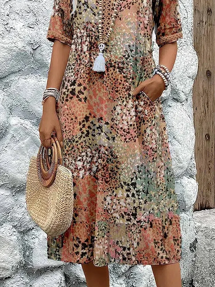 Robe Florale Fluide pour Femmes - Élégance et Confort Estival