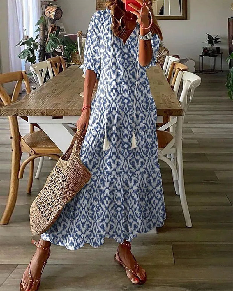 Robe Longue Fluide et Élégante pour Femmes - Confort Quotidien