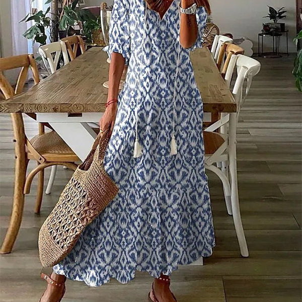 Robe Longue Fluide et Élégante pour Femmes - Confort Quotidien