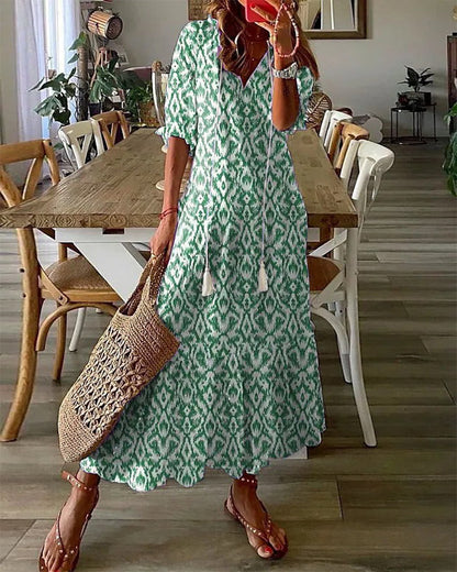 Robe Longue Fluide et Élégante pour Femmes - Confort Quotidien