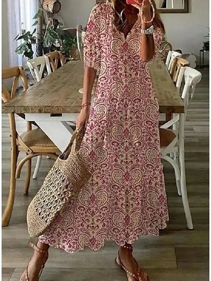 Robe Longue Fluide et Élégante pour Femmes - Confort Quotidien