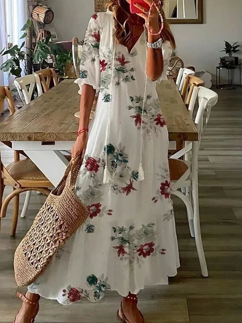 Robe Longue Fluide et Élégante pour Femmes - Confort Quotidien
