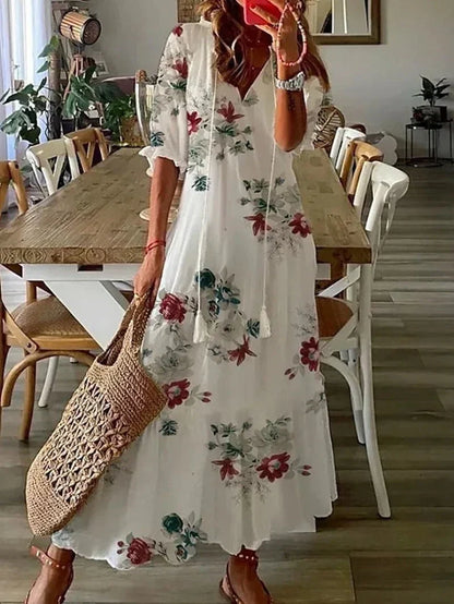 Robe Longue Fluide et Élégante pour Femmes - Confort Quotidien