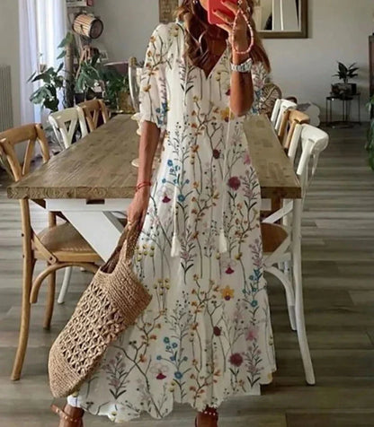 Robe Longue Fluide et Élégante pour Femmes - Confort Quotidien