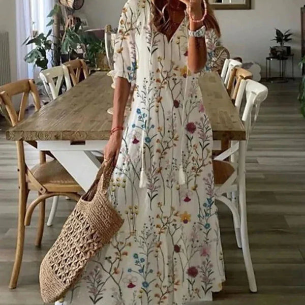 Robe Longue Fluide et Élégante pour Femmes - Confort Quotidien