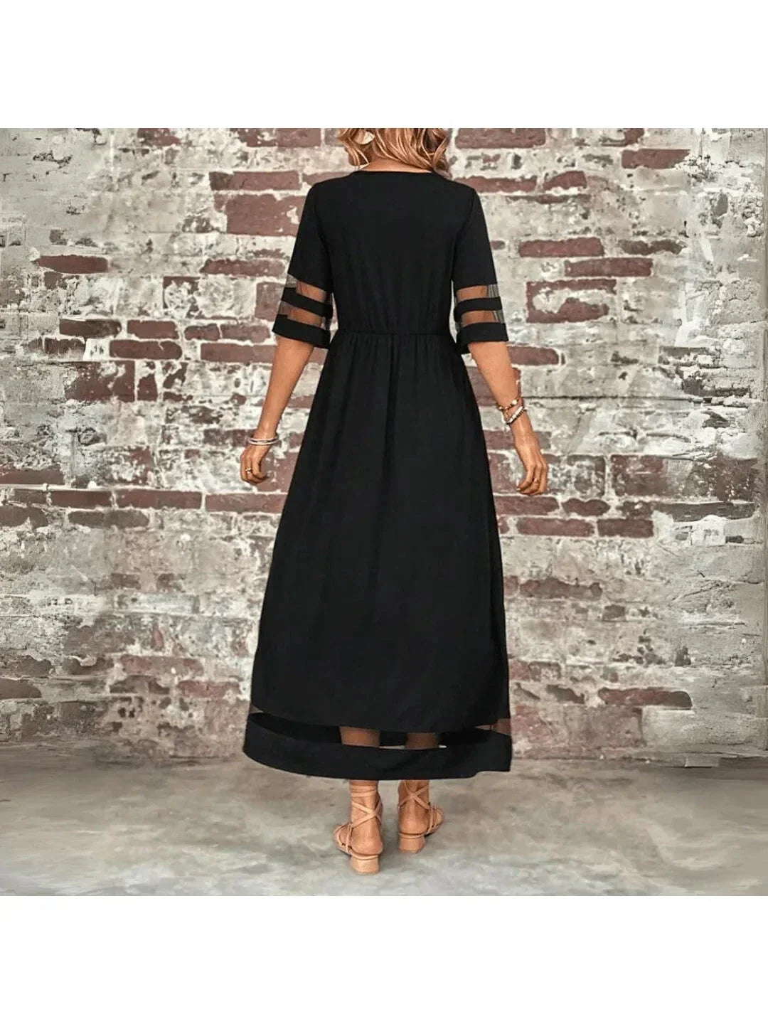 Robe Maxi Femme Élégante – Silhouette Évasée avec Poches