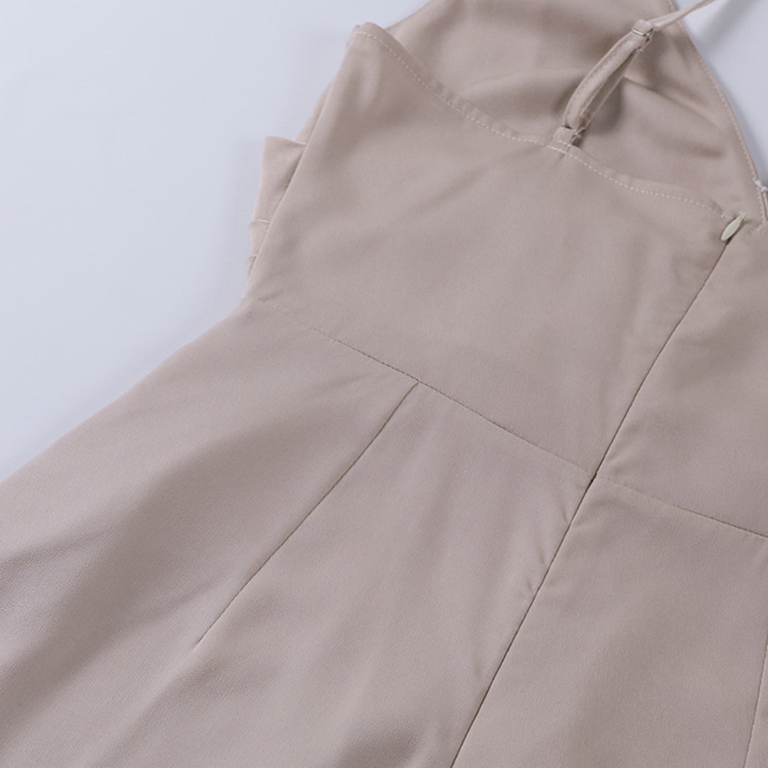 Robe Longue Maxi Élégante pour Femme | Bretelles Fines & Fente Haute