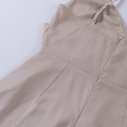 Robe Longue Maxi Élégante pour Femme | Bretelles Fines & Fente Haute