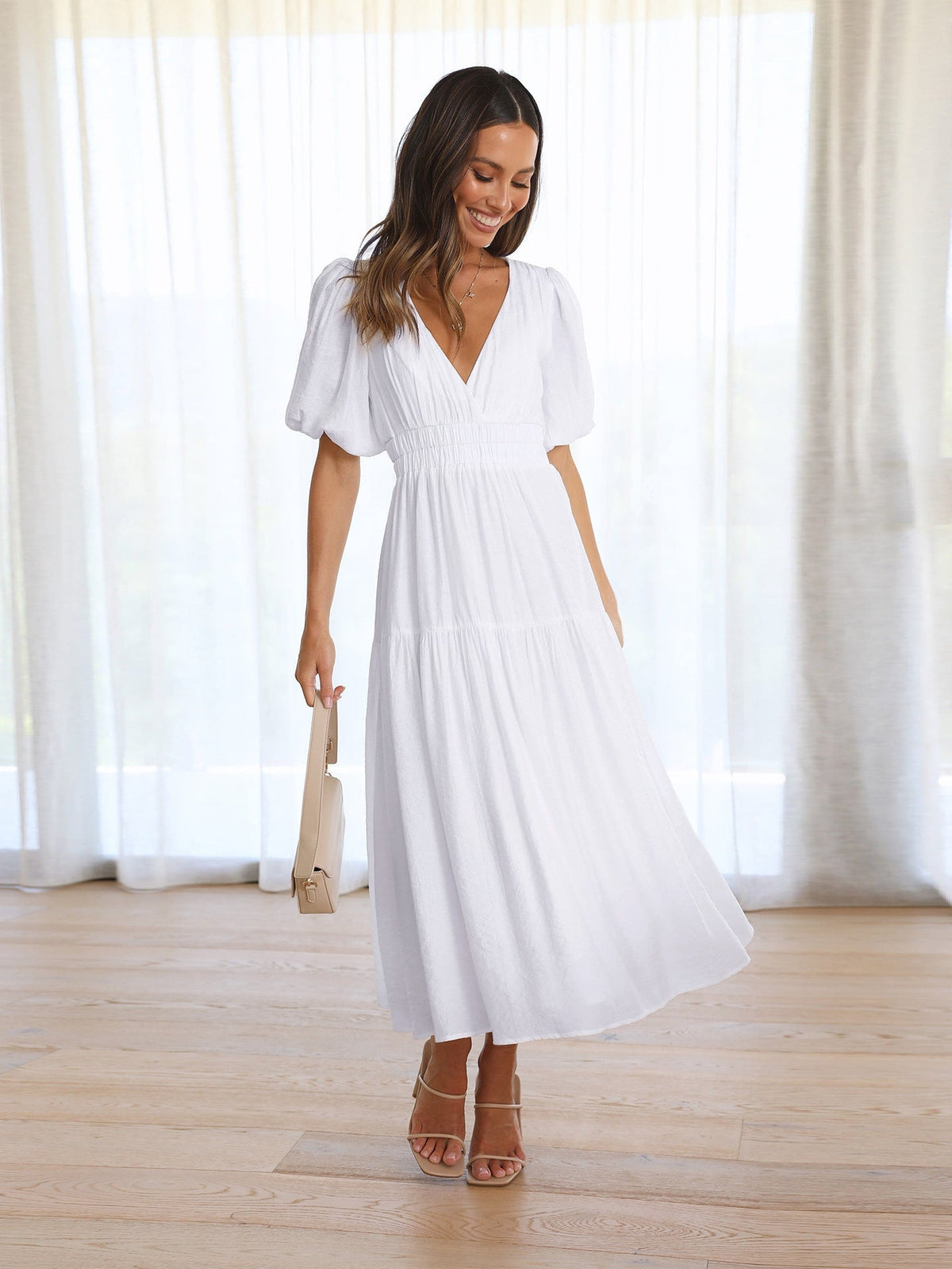 Robe Maxi Évasée pour Femmes – Élégance Flateuse pour Mariage & Soirée