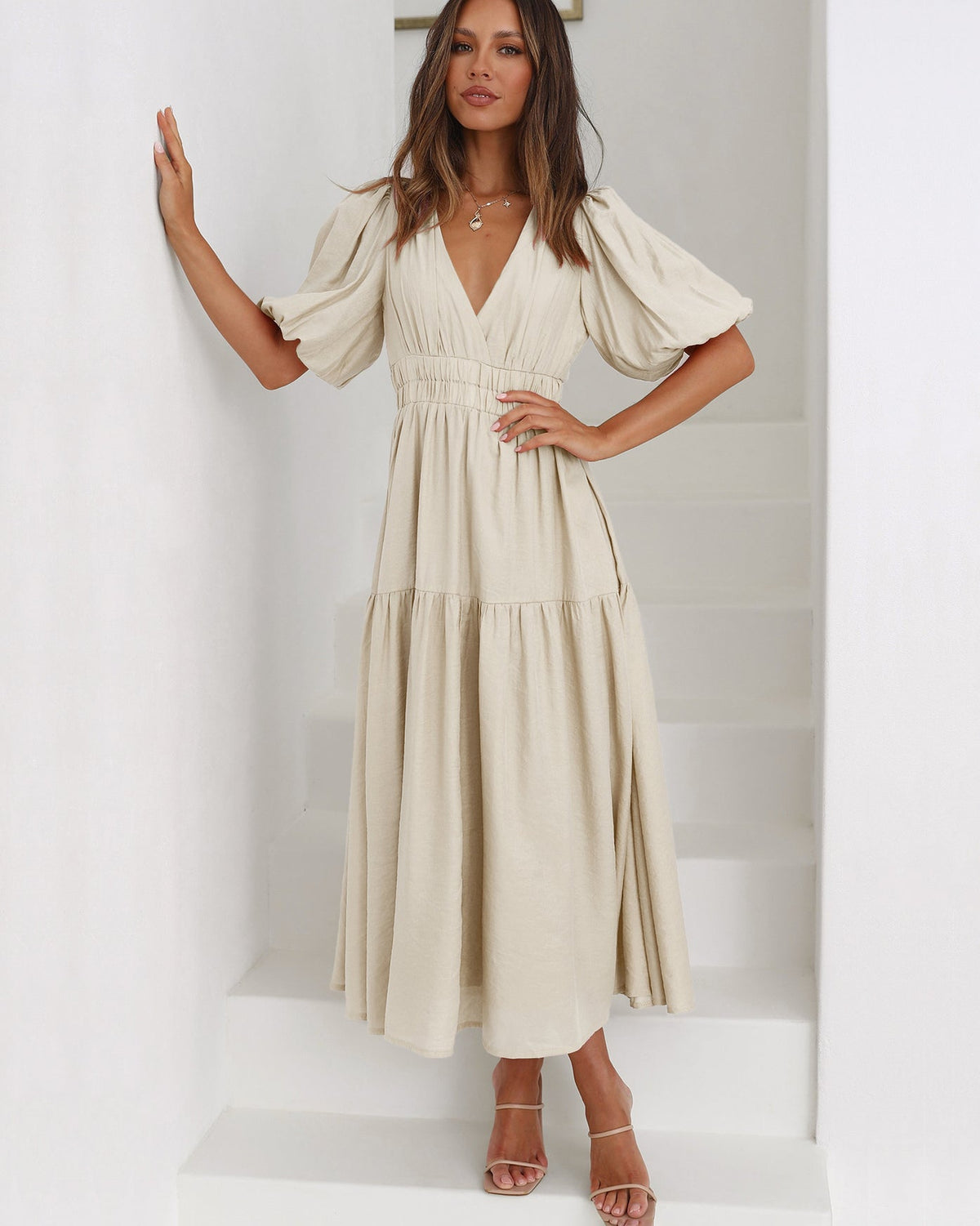 Robe Maxi Évasée pour Femmes – Élégance Flateuse pour Mariage & Soirée