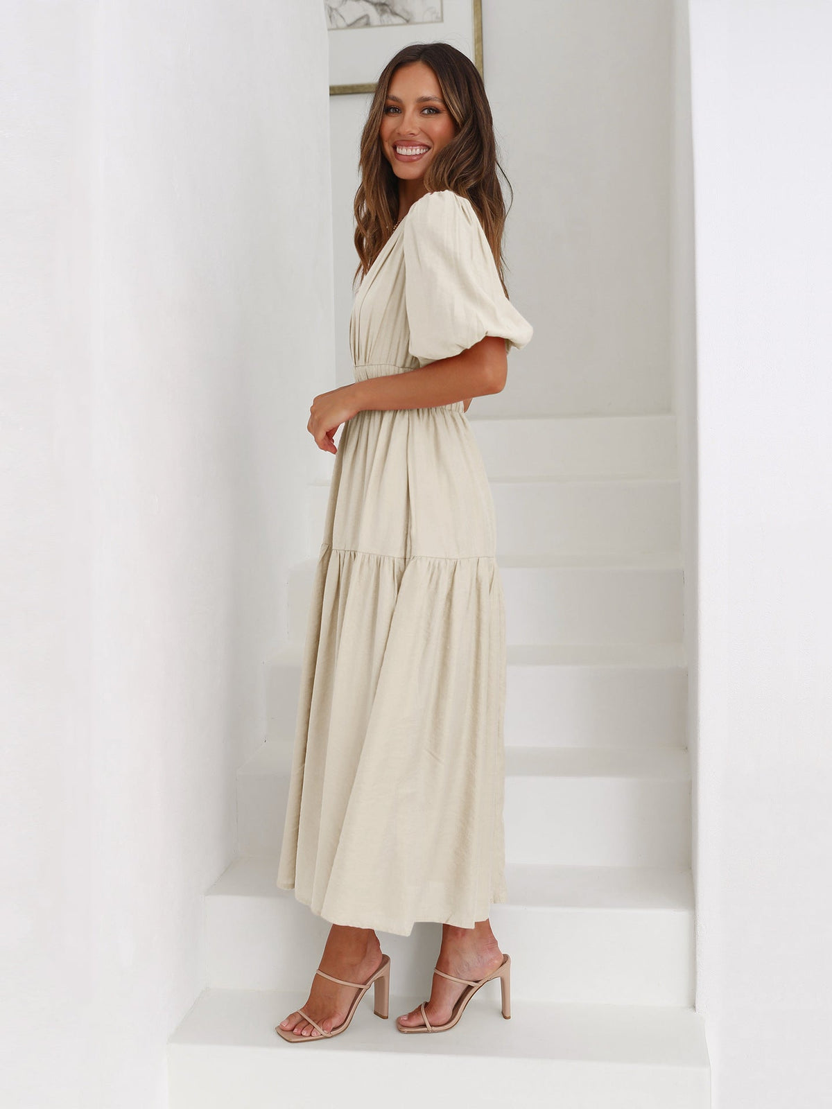 Robe Maxi Évasée pour Femmes – Élégance Flateuse pour Mariage & Soirée