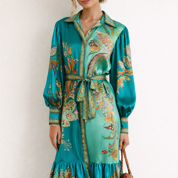 Robe Midi Bohème Fluide pour Femme - Confort Élégant