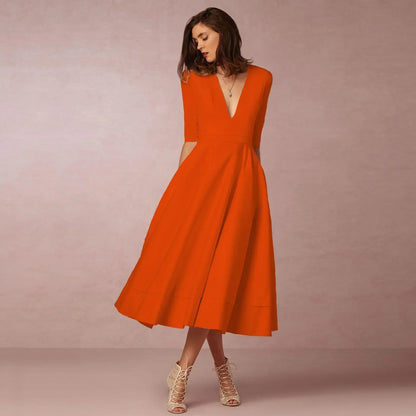 Robe Midi Cintrée Femme – Élégance et Confort pour Chaque Occasion