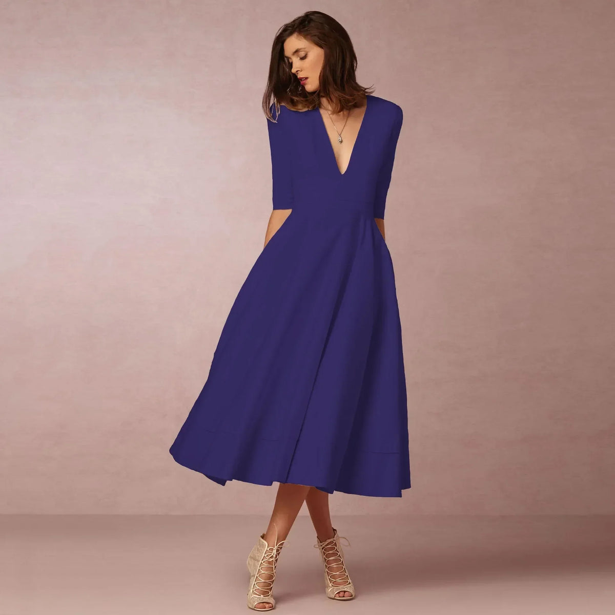 Robe Midi Cintrée Femme – Élégance et Confort pour Chaque Occasion