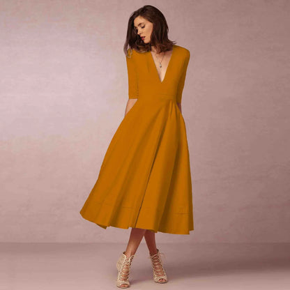 Robe Midi Cintrée Femme – Élégance et Confort pour Chaque Occasion