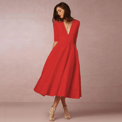 Robe Midi Cintrée Femme – Élégance et Confort pour Chaque Occasion