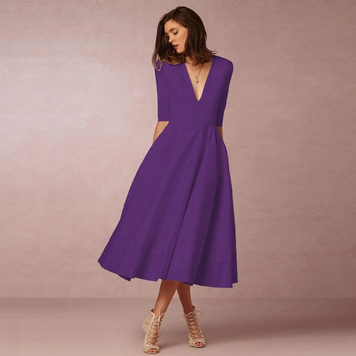 Robe Midi Cintrée Femme – Élégance et Confort pour Chaque Occasion
