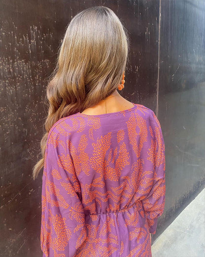 Robe Midi Élégante Femme à Décolleté en V – Silhouette Flatteuse et Raffinée
