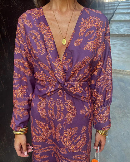 Robe Midi Élégante Femme à Décolleté en V – Silhouette Flatteuse et Raffinée