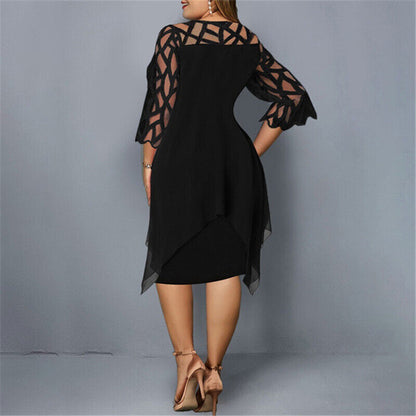 Robe Midi Élégante Femme Grande Taille – Soirée & Fête