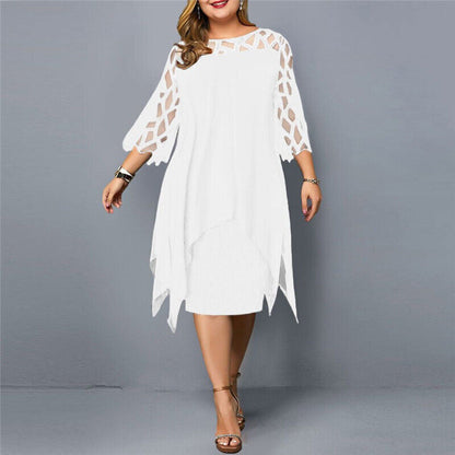 Robe Midi Élégante Femme Grande Taille – Soirée & Fête