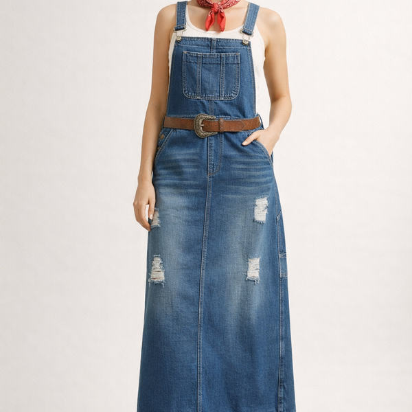 Robe Salopette Midi Femme Élégante et Décontractée