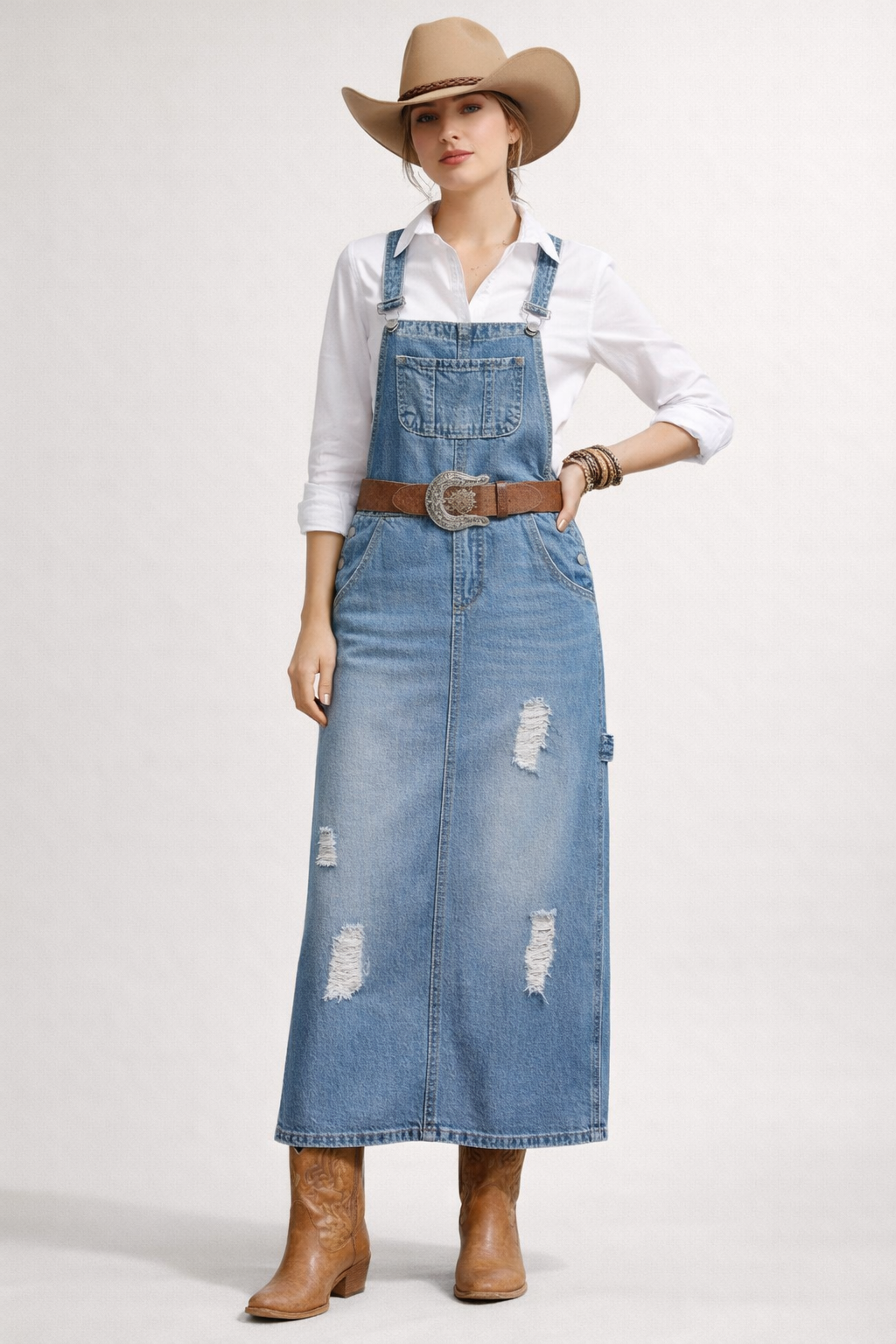 Robe Salopette Midi Femme Élégante et Décontractée