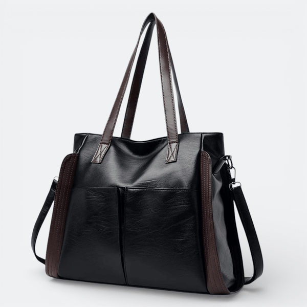 Sac à Bandoulière en Cuir Souple Noir - | AïtaVia