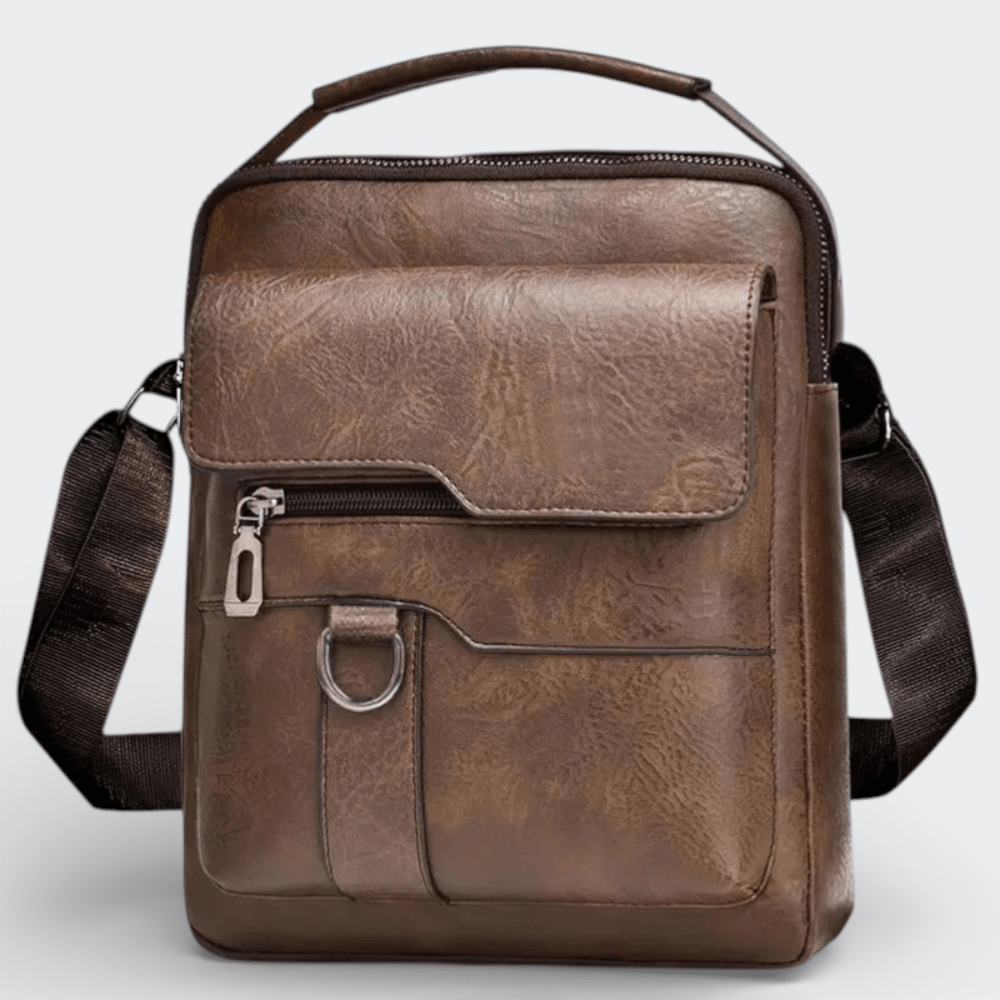 Sac à Bandoulière Homme Vintage Brun Cacao - | AïtaVia