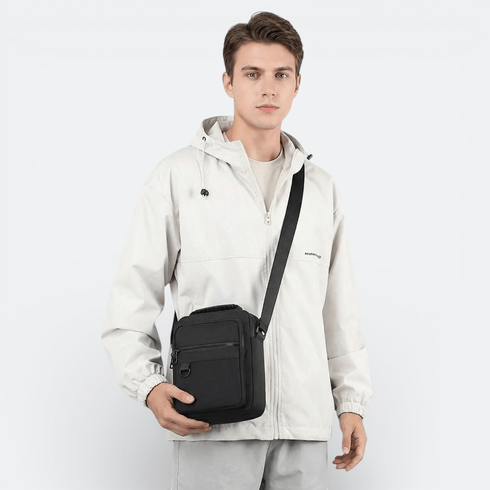 Sac à Bandoulière Noir Homme Noir Charbon - | AïtaVia