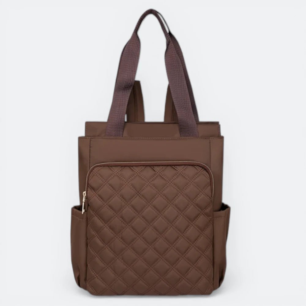 Sac à Dos à Carreaux Brun Terre - | AïtaVia