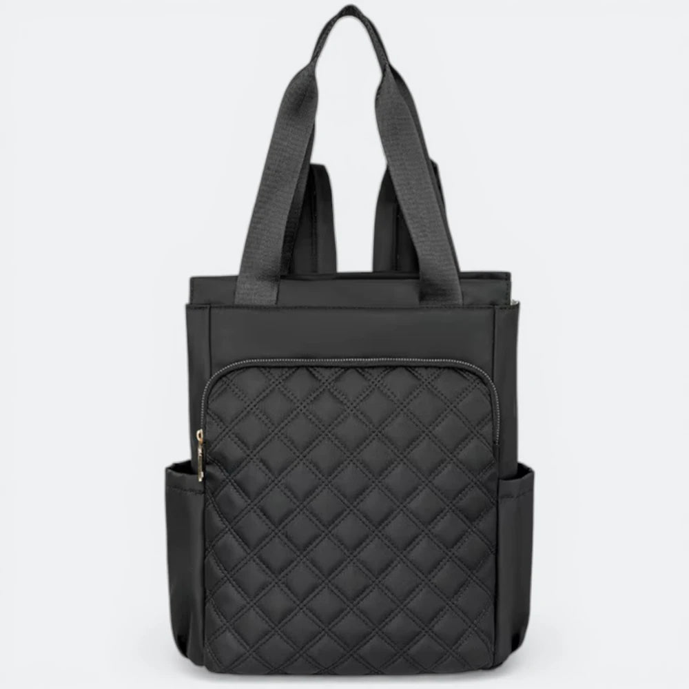 Sac à Dos à Carreaux Noir - | AïtaVia