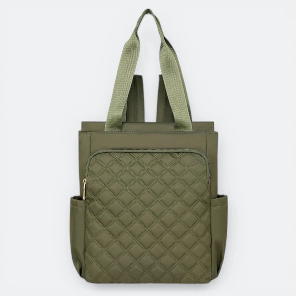 Sac à Dos à Carreaux Olive Foncé - | AïtaVia