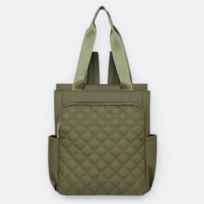 Sac à Dos à Carreaux Olive Foncé - | AïtaVia