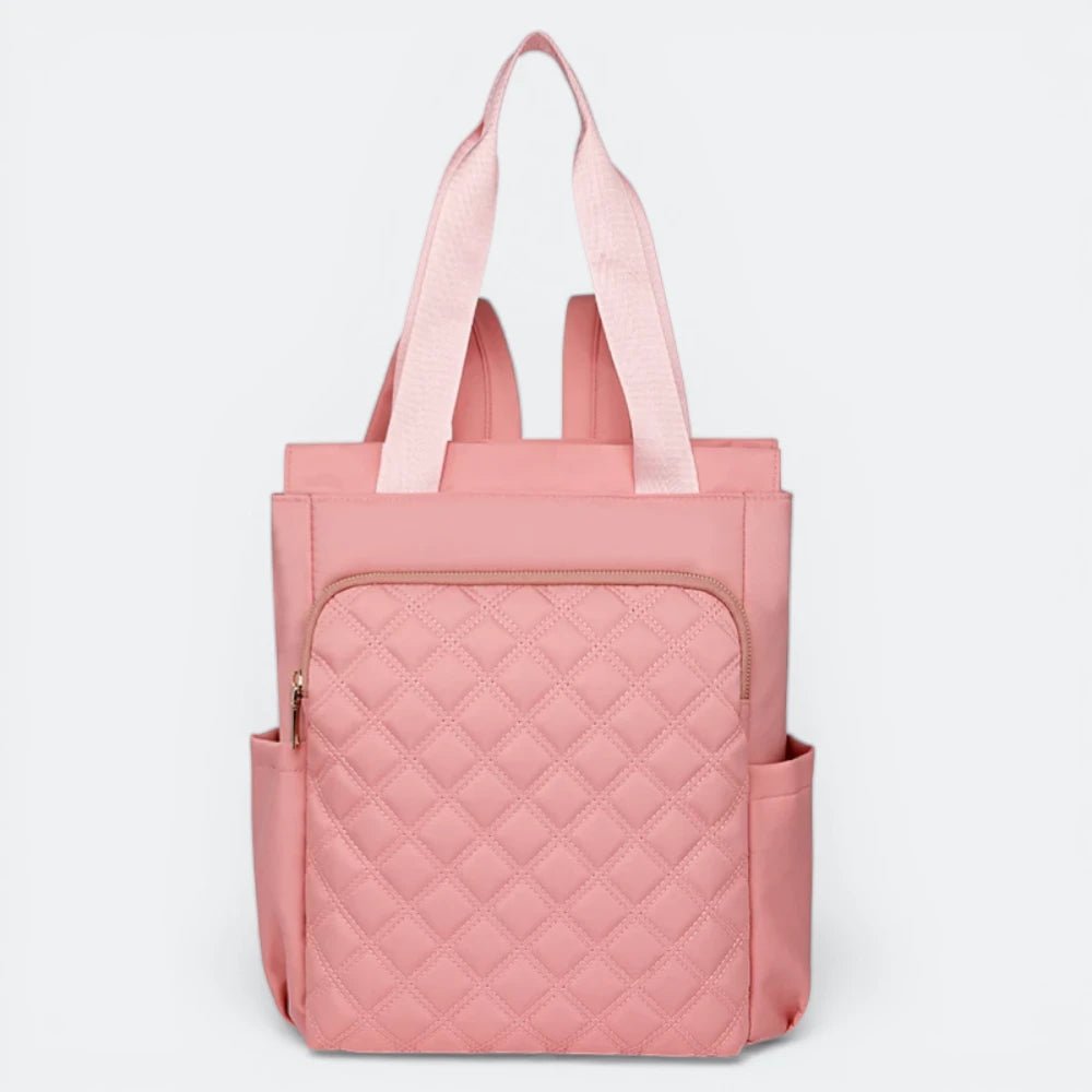 Sac à Dos à Carreaux Rose Corail - | AïtaVia