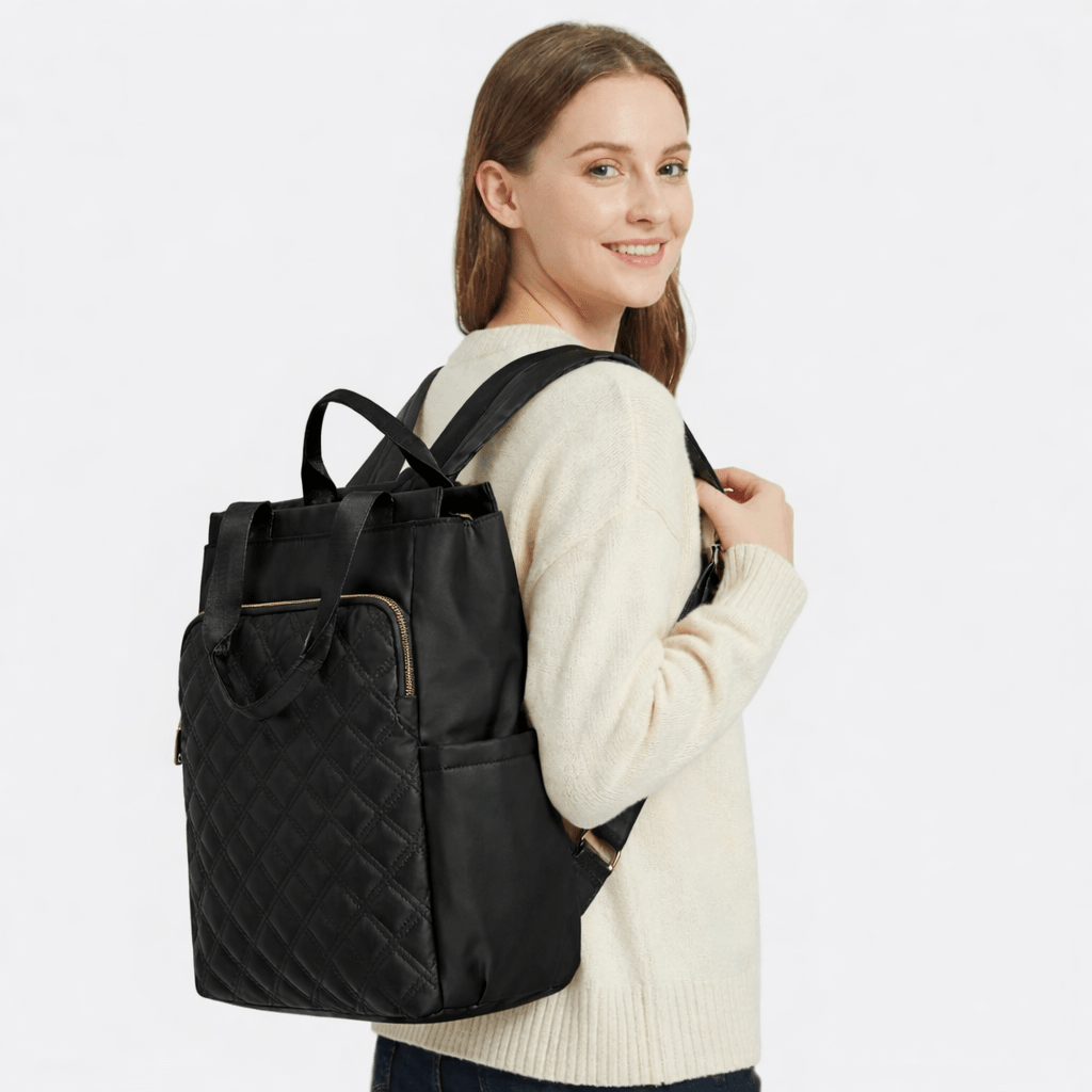 Sac à Dos à Carreaux Rose Corail - | AïtaVia