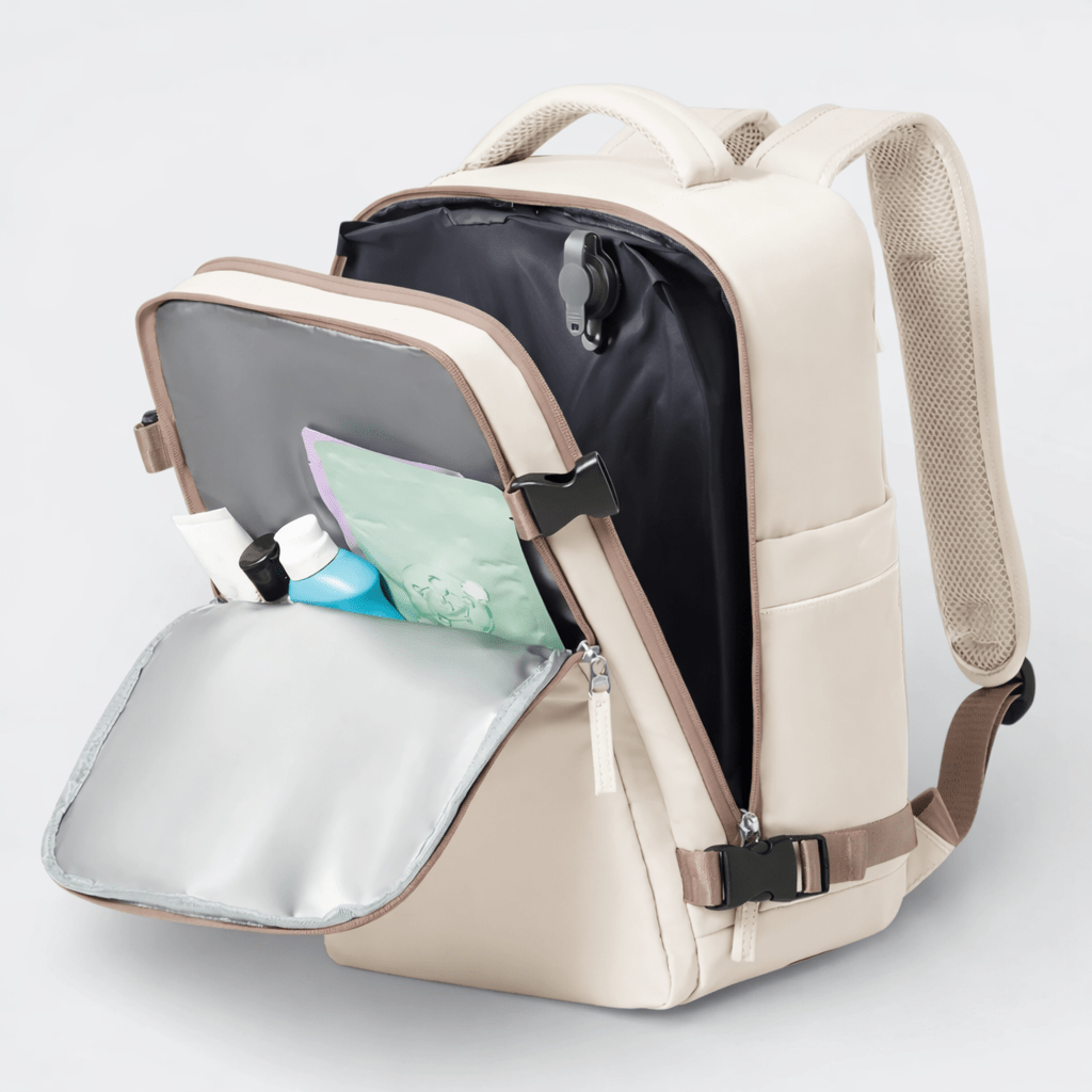 Sac à Dos à Compression Sous Vide Beige Ivoire - | AïtaVia