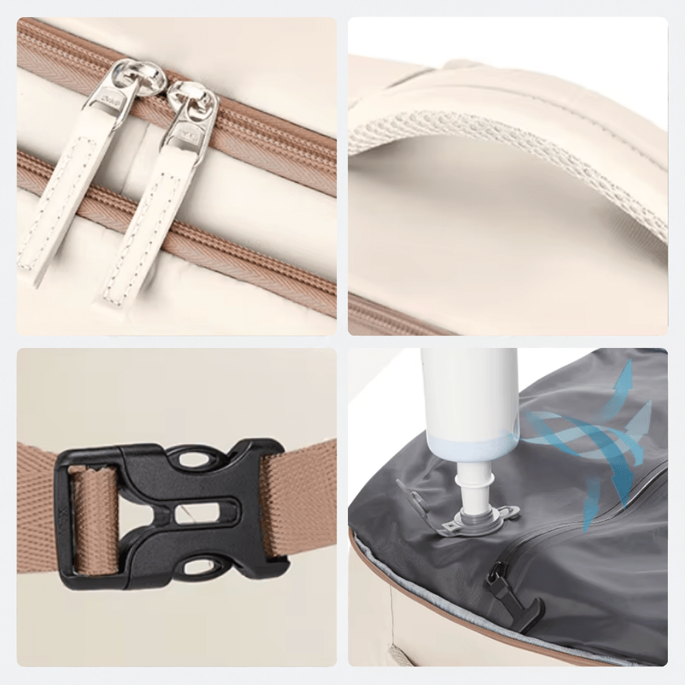 Sac à Dos à Compression Sous Vide Beige Ivoire - | AïtaVia