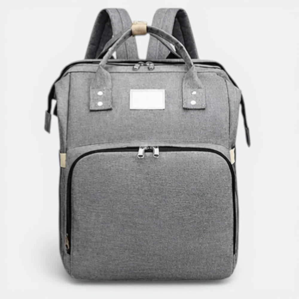 Sac à Dos à Langer avec Lit Gris Acier - | AïtaVia