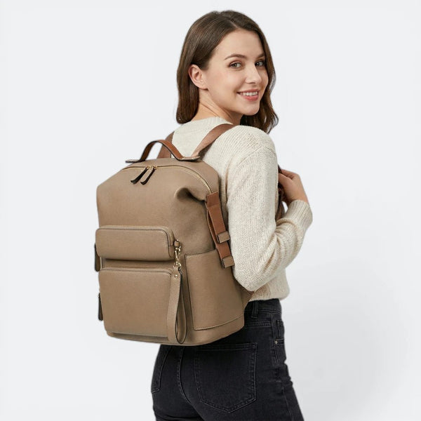 Sac à Dos à Langer Multifonction Terracotta Clair - | AïtaVia