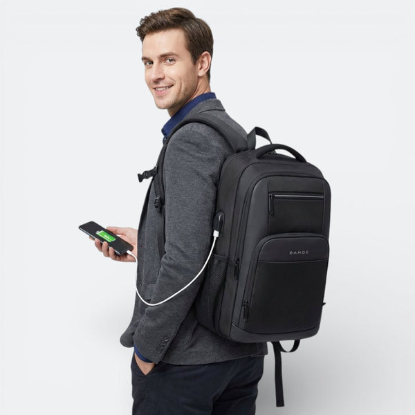 Sac à Dos avec Pochette d'Ordinateur Gris Perle - | AïtaVia