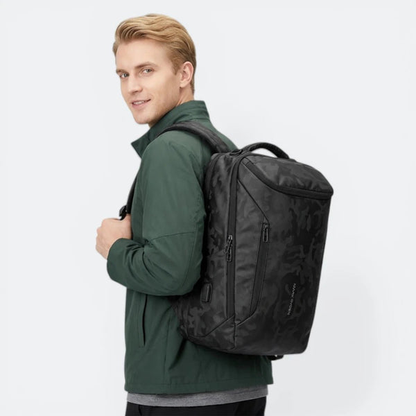 Sac à Dos avec Port USB Camouflage Sombre - | AïtaVia