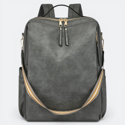 Sac à Dos Bandoulière Cuir Femme Vert Grisé - | AïtaVia