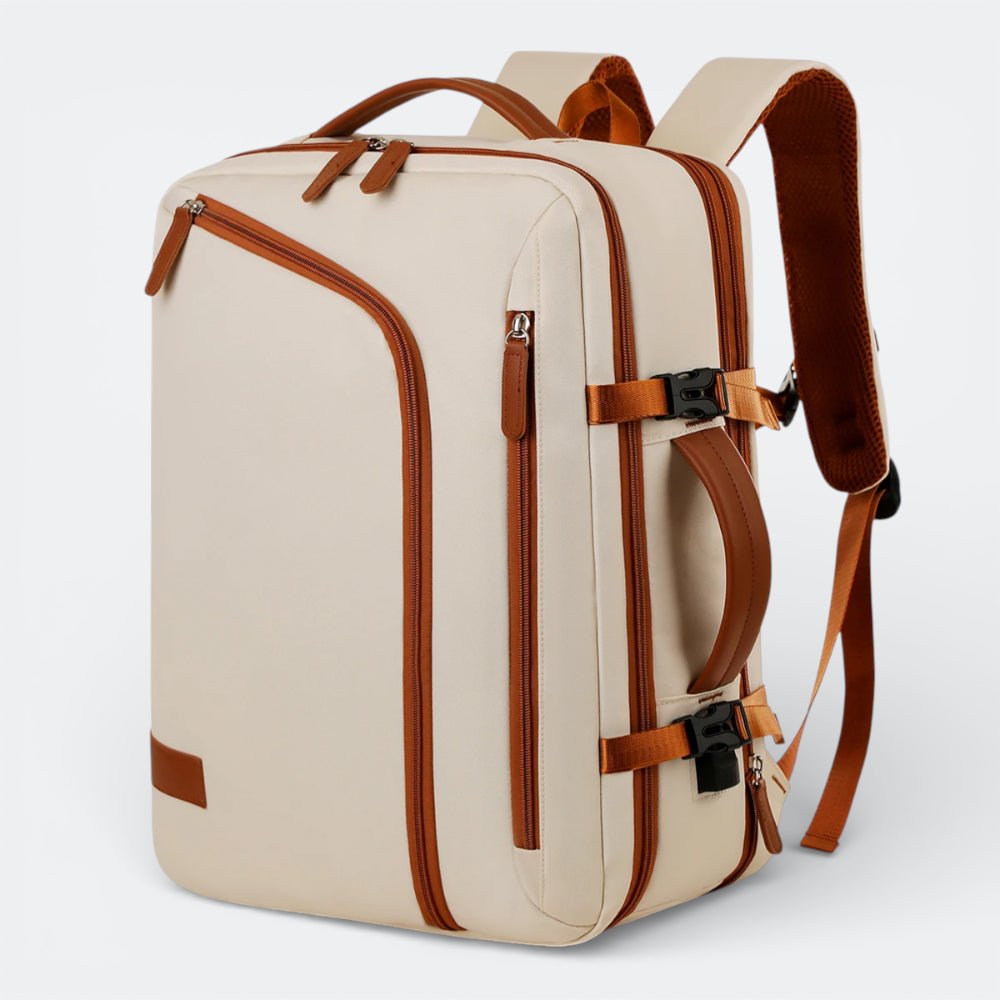 Sac à Dos Chargement USB Beige Clair - | AïtaVia